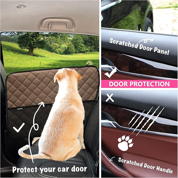 2PCS Car Door Protector for Dogs Pet Cover-Waterproof Scratchproof Nonslip Durable Protector, Machine Washable Pet Vehicle CarDoor Guard