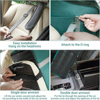 LIWSHWZ Console Dog Car Seat - Portable Travel Dogs Armrest Booster Seat with Absorbent Recyclable Diaper Pad,Dog Seat Belt for Car,Pockets,Zippered Enclosure,for Pets Under 11 lbs