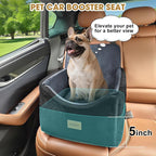 JOEJOY Dog Car Seats for Small Medium Dogs Under 35lbs, Dog Booster Seat with Detachable Washable Cover and Cushion, Memory Foam Pet Car Seat with Safety Belt and Storage Pockets (DG)