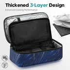 ALLCAMP Insulin Cooler Travel Case Diabetic Medication Cooler with 4 Ice Pack - Medical Cooler Bag Portable and Reusable Blue (9X 4.72x 3.14 inches)