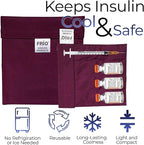 FRIO Cooling Wallet - Insulin Cooler for 45+ Hours of Stress Free On The Go - Burgundy - Small