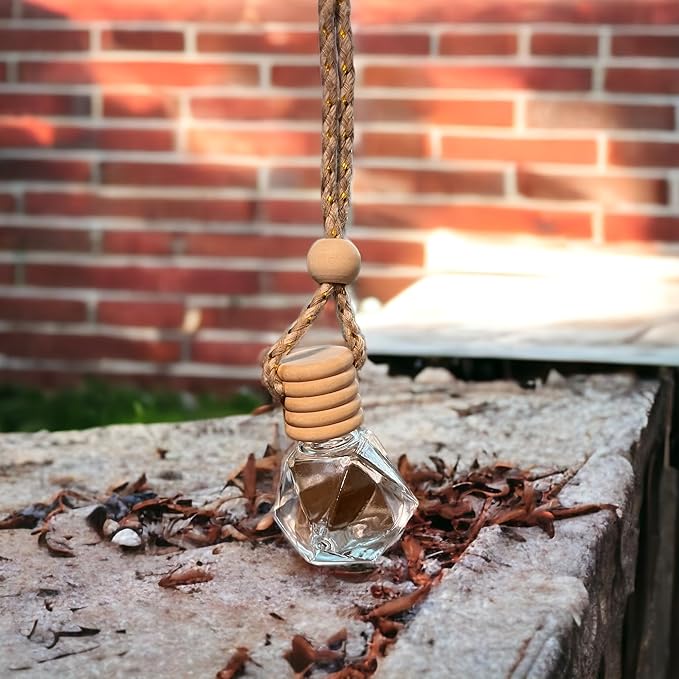 Handmade Hanging Car Fragrance Diffuser (Egyptian Amber)| Long-Lasting Car Air Freshener | Cute Refillable Accessory