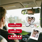 Bemaystar Custom Air Fresheners with Picture - Personalized Double Sided Air Freshener with Name, Customized Air Freshener for Car Wardrobe Bathroom Hanging Ornaments (Heart)