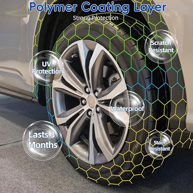 Plastic Restorer for Cars, Ceramic Coating Black Trim Restorer, Back to Black Plastic Polish for Interior Exterior Trim, Dashboard Cleaner with UV Protection, 80g with Sponge