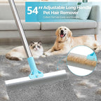 Carpet Rake for Pet Hair Removal, 2026 Upgraded Reusable Pet Hair Remover Broom, 54’’ Adjustable Long Handle Dog & Cat Carpet Rake,2 Pcs Carpet Brush Rake for Rugs, Mats, Couch, Furniture