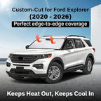EcoNour Windshield Sunshade Compatible for Ford Explorer 2020-2024 2025 2026, Sun Visor for Front Windshield & Window Sun Shade Cover, UV Heat Blocker & Protector, Car Accessories