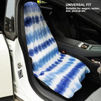Waterproof Sweating Car Seat Cover for Post Gym Workout, Running, Swimming, Beach and Hiking, Universal Fit Non-Slip Bucket Seat Protector for Cars SUV Trucks, Machine Washable (Blue & White)
