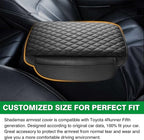Shademax Center Console Cover Car for Toyota 4Runner 2024 2023-2020 Accessories, Automobile Armrest Cover Cushion Pad PU Waterproof with Side Storage Pocket for Console Lid Protector Anti-Scratch