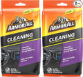 Armor All Car Cleaning Wipes, 60 Count Flat Pack, Powerful Car Wipes for Dashboards, Vinyl, Clear Plastics, Carpet and Fabric (Pack of 2)