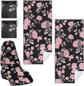1 Pack Car Towel Seat Covers with Storage Bag, Multifunctional Towel for Gym Outdoor Sport, Picnic, Beach, Pet Dog Travel,Non-Slip Washable Car Seat Protector (Pink Flower)