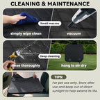 VIVAGLORY Front Dog Seat Covers, 1PACK No-Skirt Design 4 Layers Quilted & Durable 600 Denier Oxford Dog Seat Cover with Anti-Slip Backing for Most Cars, SUVs & MPVs, Heather Black