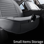 Car Seat Covers, Waterproof Horizontal Stripes Automotive Seat Covers, Universal Anti-Slip Car Seat Protectors for Most Cars Sedans SUV Pick-up Truck (2 PCS Front Seat, Grey)