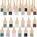 12 Pack Easter Christian Gifts Bulk Empty Hanging Car Diffuser Bottles Religious Essential Oil Air Fresheners Church Ministry Favors Faith Gifts for Women (Square)