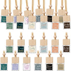 24 Pack Easter Christian Gifts Bulk Empty Hanging Car Diffuser Bottles Religious Essential Oil Air Fresheners Church Ministry Favors Faith Gifts for Women (Square)