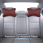 2 Pack Car Neck Pillow Soft Breathable Headrest Pillows for Driving Support, Universal Fit for Most Car Seats Decor Accessories（Maroon）