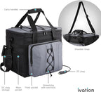 Ivation Portable Electric Cooler Bag | 18L Soft Sided Thermoelectric Travel Cooler with Shoulder Strap, Storage Pocket & DC 12V Plug in for Car, Truck & RV Camping