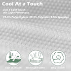 Cooling Camping Pillow, Memory Foam Travel Pillow with Adjustable Buckle Strap & Storage Bag, Compact Small Pillow for Airplane, Car Lumbar, Office, Washable Cooling Cover, Frost White