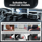 QRabbit Adjustable Car Headrest Pillow, U-Shaped Head Support Neck Pillows, Car Travel Sleeping Headrest Pillow for Kids & Adults Head Support, Only Suitable for Car Seat with 2 Poles