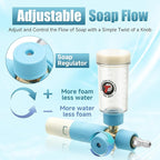 Tool Daily Foam Cannon with Dual Connector Accessory, Original Soap Cannon for Pressure Washer, 5 Power Washer Nozzle Tips, 1/4 Inch Quick Connect