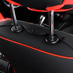 FLORICH Car Seat Covers Front Seats Luxury Faux Leather Waterproof Seat Covers Car Seat Protector Automotive Seat Covers Cushion Universal Fit for Most Cars SUV Trucks, Black&Red
