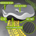 Medium Truck Seat Cushion for Truck Driver Seat Cushion - Upgraded Back Support, CertiPUR-US® Certified - Thick Memory Foam, Pain Relief for Hours of Driving, Trucker Approved Big Rig - Gray