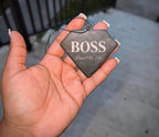 Black Ice Car Air Freshener & Keychain Bundle – Boss Diamond Hanging Car Accessory, Luxury Gift for Men & Women. for Motivation & Positive Energy