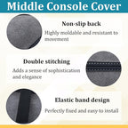 Center Console Cover Compatible with Toyota RAV4 Accessories 2020-2025 and 2021-2025 RAV4 Prime, PU Leather Middle Console Lid Cover, Seat Protector Armrest Cushion Pad (Carbon Fiber Texture)