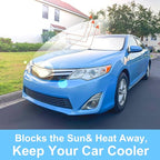 Windshield Sun Shade Custom Fit for 2012 2013 2014 2015 2016 2017 Toyota Camry Accessories Foldable Window Sunshade Sun Blocker Protect Car from Sun Rays & Heat Damage Keeps Car Cooler