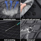 Huidasource Tacoma Rear Bench Car Seat Covers, Black Leather Back Row Seat Cushion Cover Fit for Toyota Tacoma 2016-2023 Double & Crew Cab SR SR5 Limited TRD Sport/Pro/Off Road (Back Row/Black)