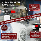 ProDetail Dual Kit – Foam Cannon & Spray Nozzle Quick Switch Adapter, Stainless Steel Brass Pressure Washer Accessory for Car Wash, Auto Detailing, Patio, Driveway, RV, Boat Cleaning 4000PSI