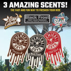 Chemical Guys Hanging Air Freshener, Variety Scent Pack 6 Pack, Great for Cars, Trucks, SUVs, RVs, Home, Garage, Workspace, Dorm Room & More (2 x 3 Packs, Black Frost, Cherry, Pina Colada) - AIR40402