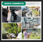 2025 upgraded version，Pressure Washer Quick Connect Kit, Stainless Steel Pressure Washer Adapter Set, M22 Swivel 14mm to 3/8 Inch Quick Disconnect，3/4 Inch Hose Fittings
