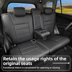 Lolcar Rav4 Car Seat Covers for Toyota Rav4 XLE,Platinum,Limited 2013-2018 & SE 2016-2018,Custom Leather Truck Seat Cover Full Set for SUV,Waterproof Car Seat Protector,Faux Leather(Black)