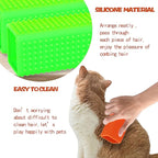 2pcs Pet Dog Cat Hair Remover, Pet Hair Removal Tool, Hollow Cleaner Brush for car，Interior, Furniture, Sofa (green and green)