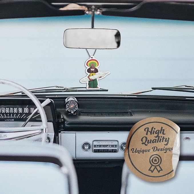 Weed Car Air Freshener 6 Pack Scented With Essential Oils By Fresh Fresheners