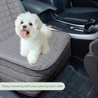 Elegant Comfort Premium Pet Car Seat Cover for Front Seat, Luxury Microfiber Car Seat Protector, Heavy Duty and Durable, Non-Slip and Waterproof Car Seat Cover for Trucks, Cars, and SUVs, Gray
