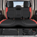AOMSAZTO Custom Fit Seat Covers for Jeep Wrangler: JL 2018 2019 2020 2021 2022 2023 2024 4-Door Waterproof Leather Car Seats Cover Full Set