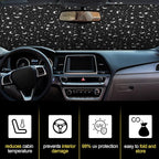 Woanger Windshield Sun Shade Foldable Car Front Window Covers for Car Accessories Sun Heat UV Rays Visor Protector Protection for Universal Cars SUV Truck (Starry Night)