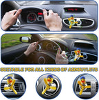 Car Air Freshener Yellow Duck Pilot Car Diffuser Rotating Propeller Automotive Auto Vehicle Air Outlet Fan Creative Car Perfume Fragrance Decoration Comes with 4 Fragrant Tablets