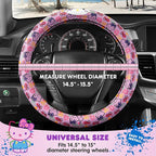 Hello Kitty Steering Wheel Cover, Official Sanrio Car Steering Wheel Cover with Easy Clip-on Car Air Freshener – Cute and Long-Lasting Hello Kitty Air Freshener for Car, Odor Eliminator, Fun Scents
