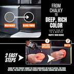 BEAM BRIGHT Plastic Trim Restorer – Dry, Non-Greasy for a True Natural Black Trim Finish for Severely Faded Car Trim & Vinyl. Long-Lasting UV Protection for Exterior & Interior Plastic – 8 oz