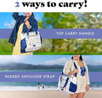 Fit & Fresh, 24-Can Soft Cooler Bag Insulated Leak-Resistant, Portable Soft Cooler, Large Cooler, Soft Sided Cooler Bag, Travel Cooler, Al Fresco