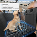Backseat Dog Bed Non-Slip, Dog Bed for Car Back Seat Soft and Comfortable, Back Seat Pet Bed Mat for Travel, Pet Car Blanket for Backseat Extender and Seat Covers Grey (51”X 23.5”)