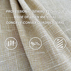 Linen Car Seat Covers Front Seat Covers Breathable Cloth Fabric Car Seat Protector - Universal Fit for Cars, Vans, SUVs, Trucks - 2 Units - Beige