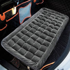Soulbond Dog Bed for Car Back Seat Soft Plush Backseat Pet Bed Mat Non-Slip Travel Pet Mat, Fuzzy Plaid Dog Seat Cover, Fit for Backseat Extenders and Trucks SUVs (Glossy-Dark Gray, 54" x 24.8")