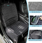 Front Seat Covers for Cars,Waterproof Car Seat Protector with Side Flaps 600D Fabric Front Seat Dog Cover for Trucks Vans SUVs Sedans, Non Slip Scratch Proof Seat Covers for Dogs in Car