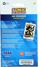Sonic The Hedgehog Let's Go Cardboard Hanging Air Freshener for Auto or Home-Ginger Scent