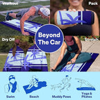 2 Pack Car Seat Towel Covers, Sweat Protector for Front Seats, Premium Thickened Microfiber with Elastic Strap, Breathable & Quick Dry, Machine Washable Cover for Gym Running Universal Fit Palm Tree