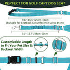 Golf Cart Dog Seat Leash, Pet Dog Seat Belt Harness for Golf Cart, with Adjustable Straps, Prevents Falls & Injuries, Blue