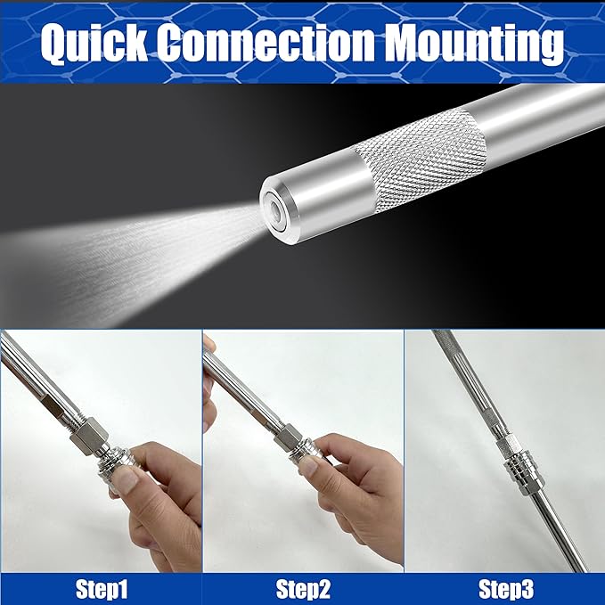 JOEJET Pressure Washer Long Range Chemical Nozzle, Shooter Tip for Pressure Washer, Long Range Pressure Washer Tip for 1.2-3.5 GPM, 1/4” Quick Connect